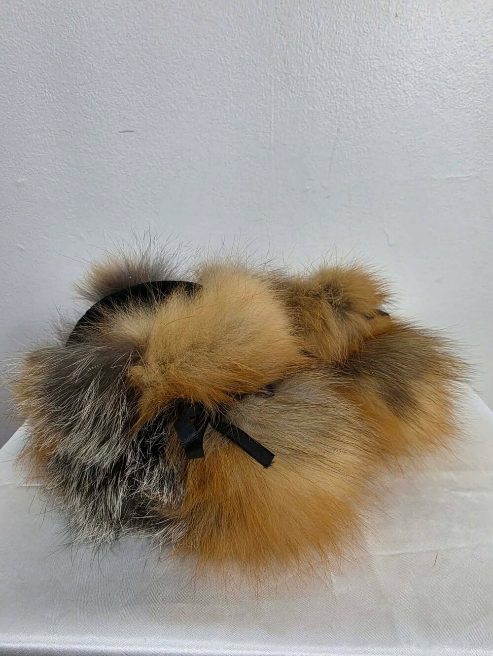 Baby Plush Fox Fur Ear Muffs in Honey Brown